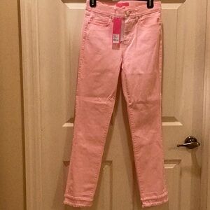 Lilly Pulitzer South Ocean High Rise straight jeans.